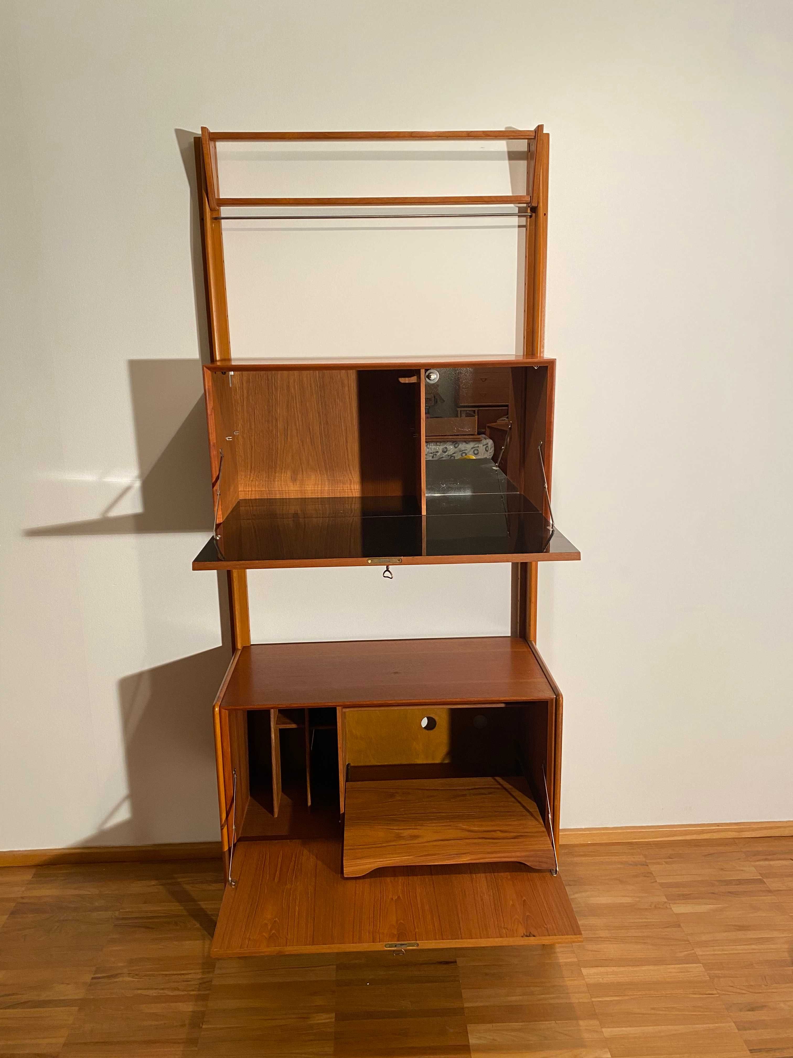 Regał Gustav Bachus lata 70 teak vintage rzadki model