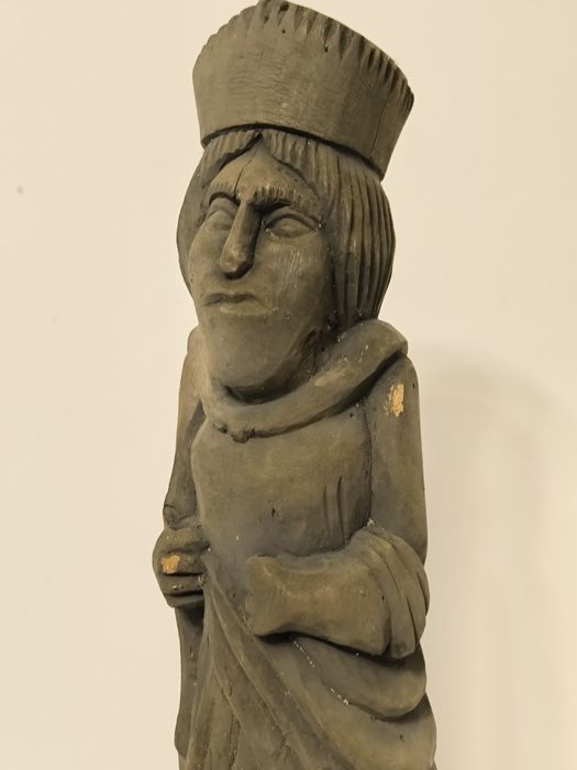 Święta Barbara Stara przedwojenna rzeźba ludowa Polska