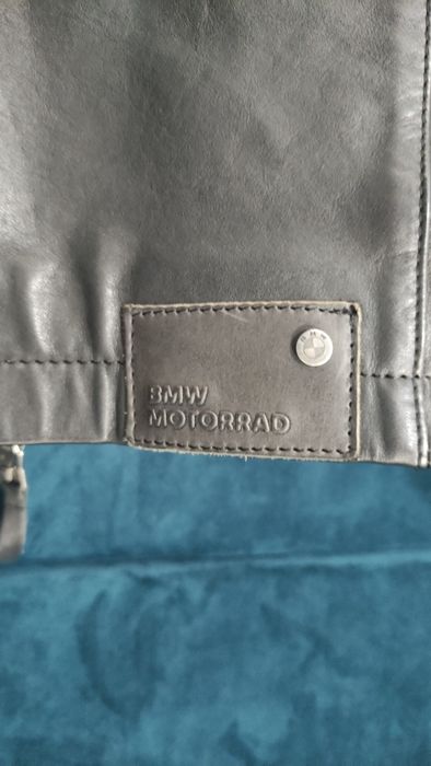 Kurtka motocyklowa XL Czarna skórzana BMW męska