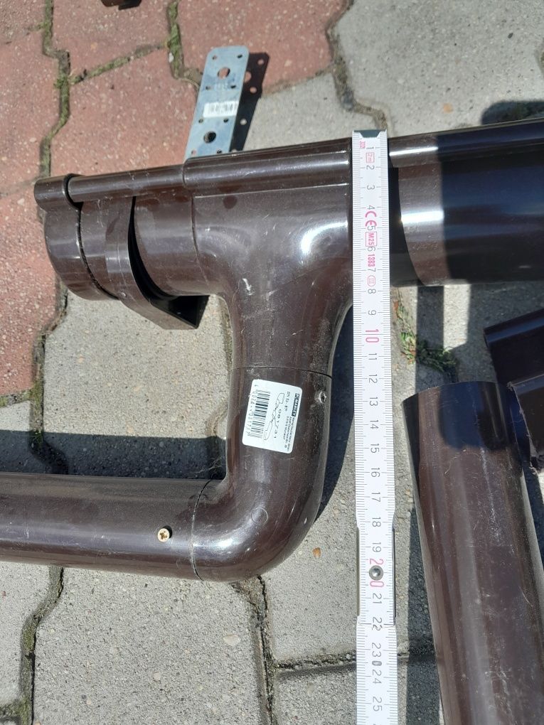 Rynny nowe złączki rura braz 125