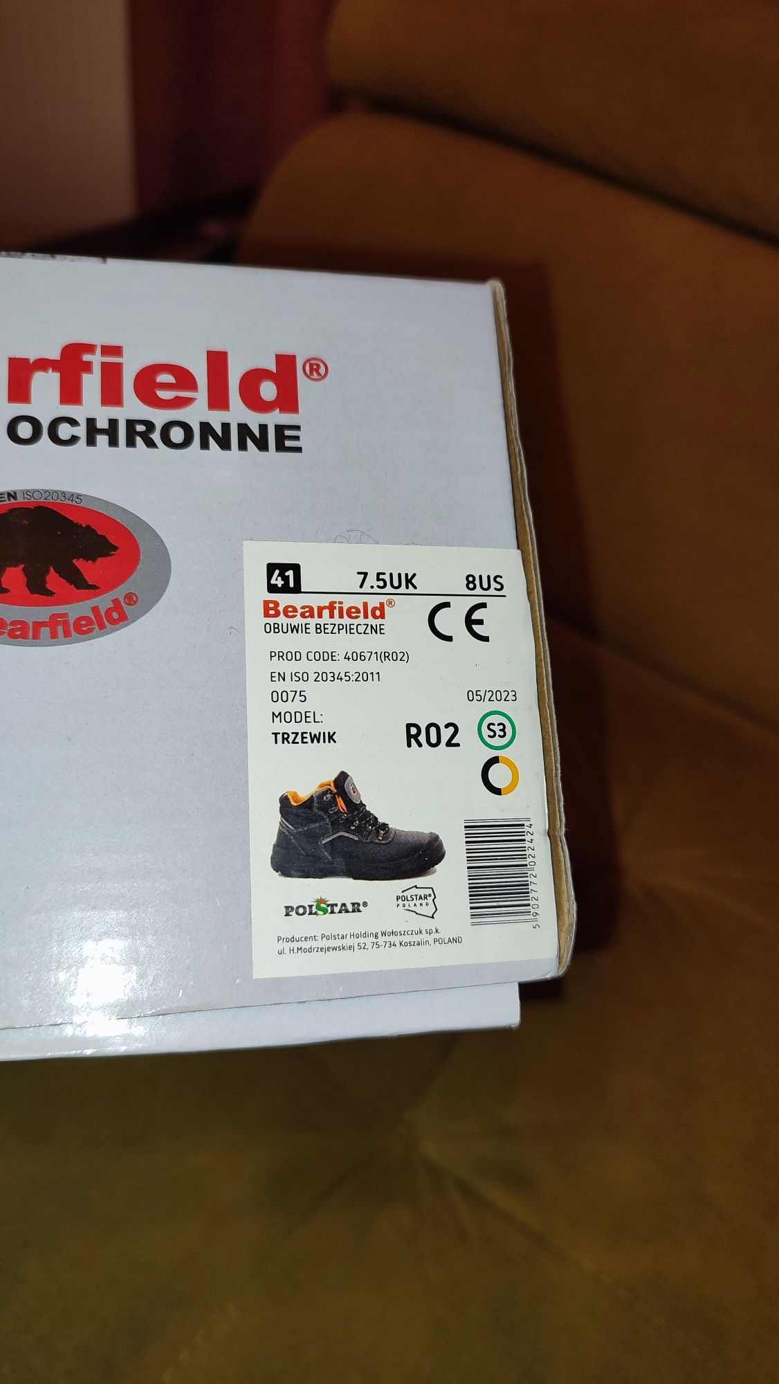 BEARFIELD buty bezpieczne R02 S3 SRC rozmiar 41