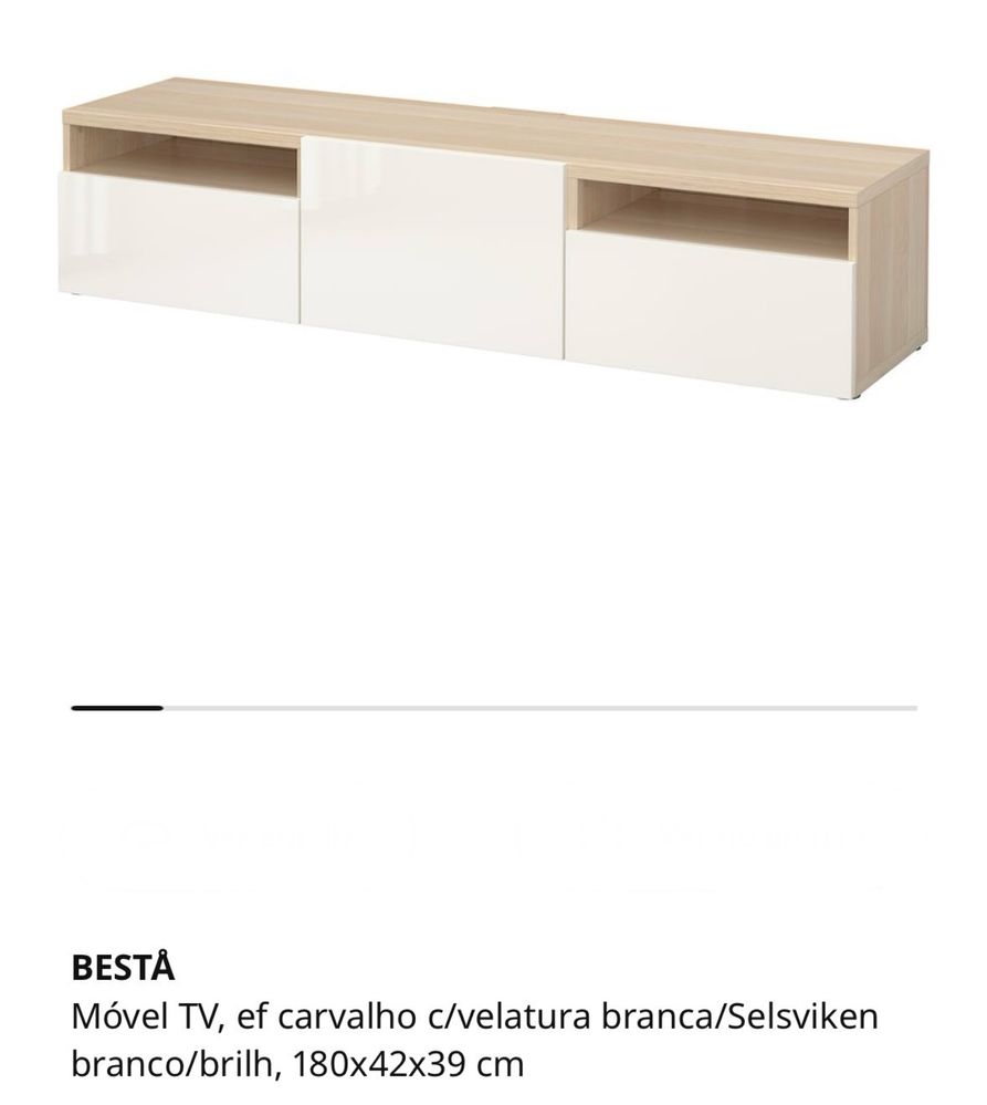 Movel TV 180x42x39 marca Besta Ikea