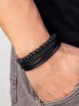 Pulseira masculina em camadas (Novo)