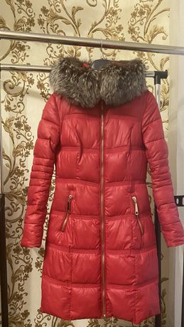 Зимова куртка з хутром чорнобурки