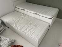 Ikea SLÄKT łóżko z 2 materacami + ochraniacz na materac
