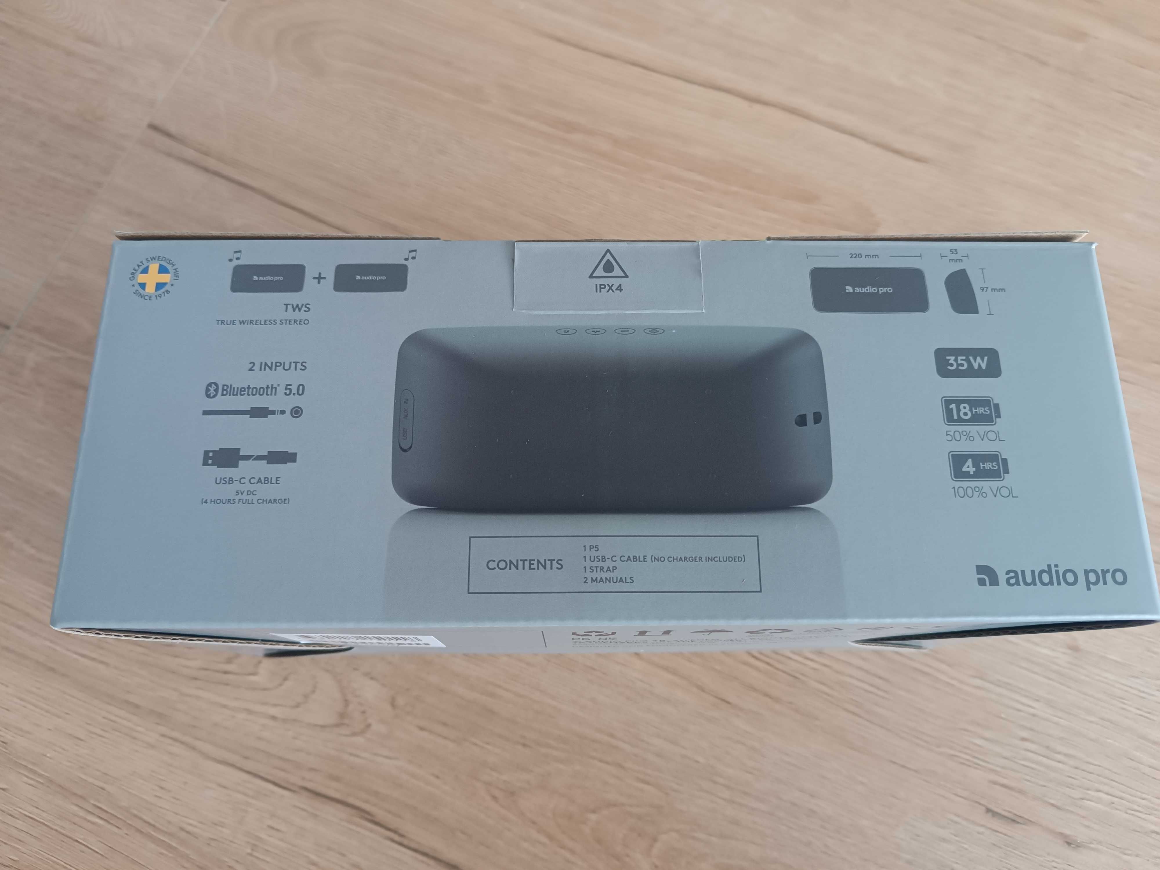 Głośnik bezprzewodowy Bluetooth Audio Pro P5