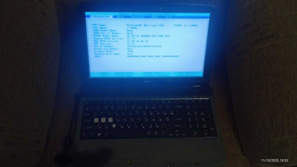 Ноутбук Acer без жорсткого диска