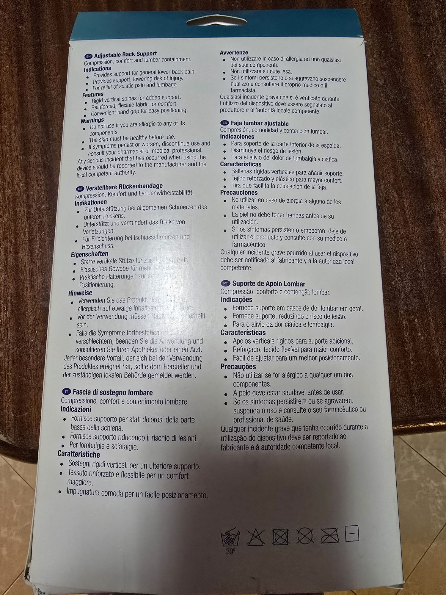 Cinta apoio lombar