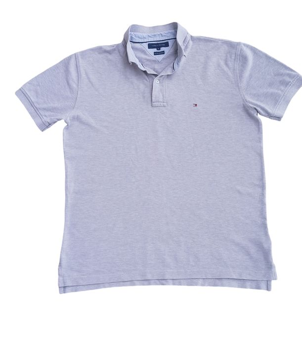 Tommy  Hilfiger  t-shirt  oryginalna szara  koszulka  polo  XL, XXL