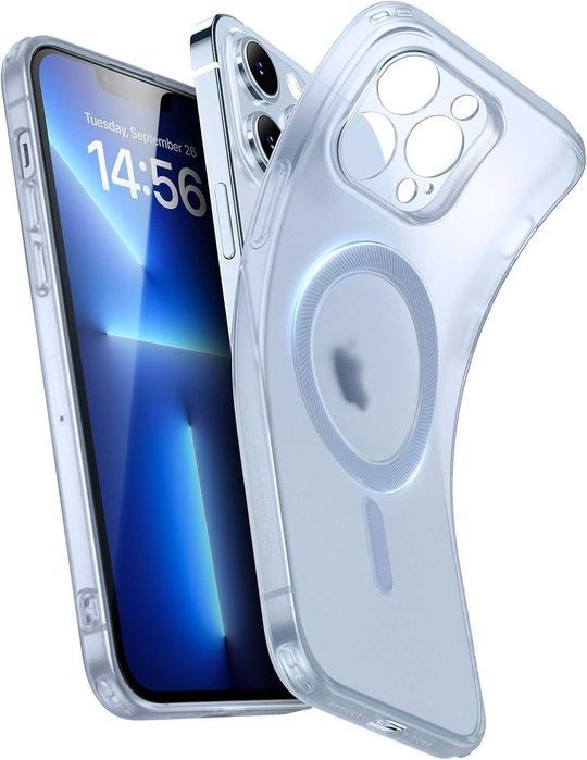 ESR Halolock etui magsafe do iPhone 14 Pro pancerne pół mat niebieski
