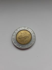 Moneta Włochy 500lirów 1990