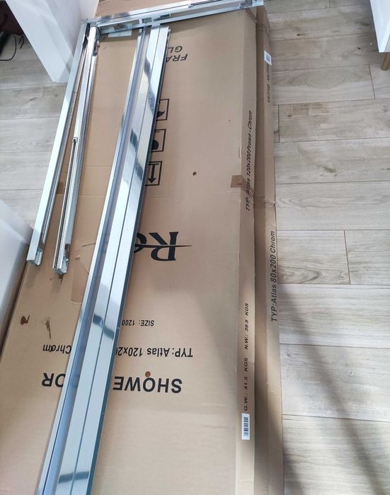 Szklana kabina prysznicowa 120x80 bardzo dobry stan!