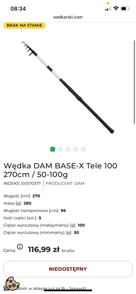 Wędka Dam base  X-tele