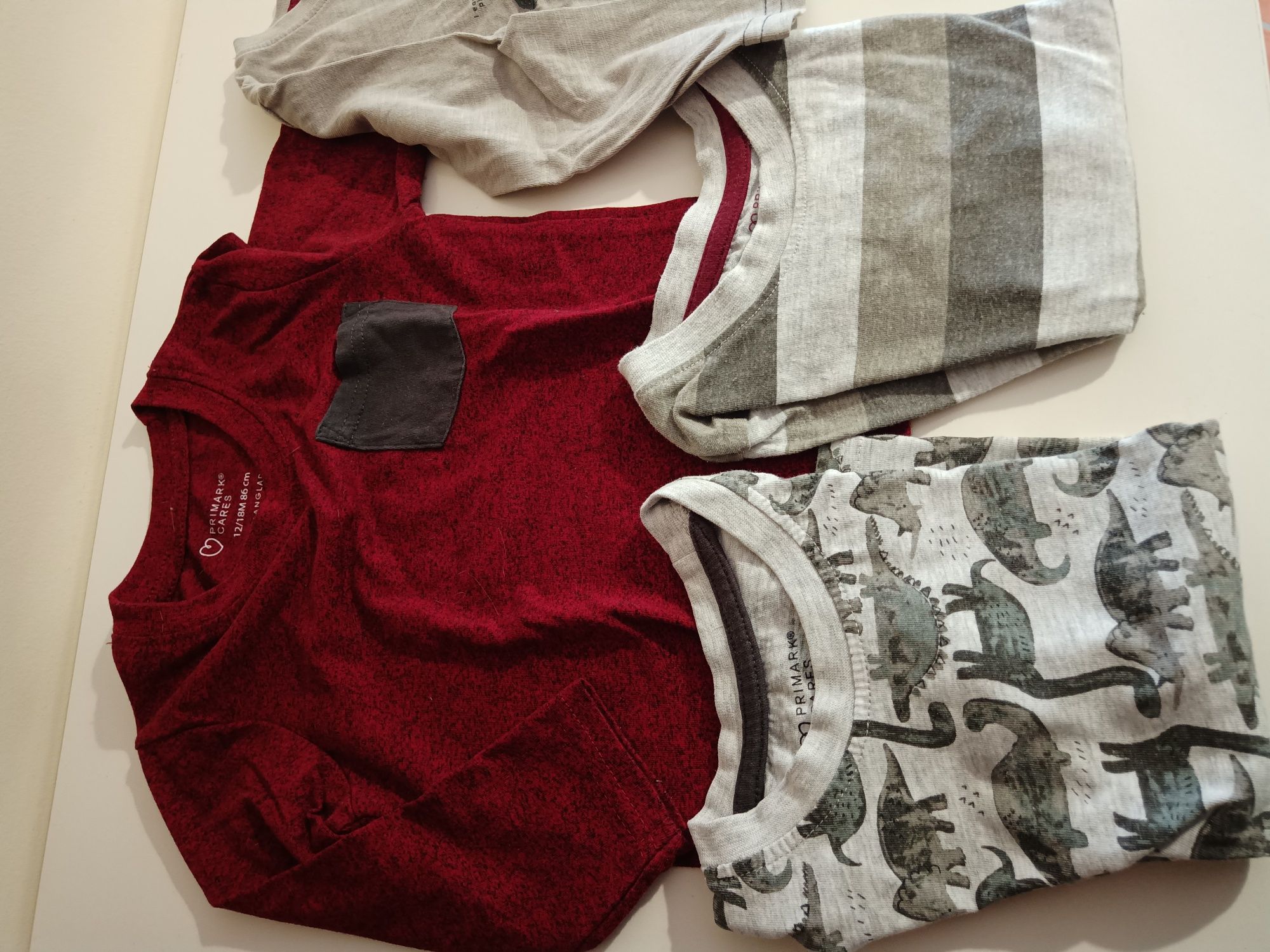 Lote 4 t-shirt manga comprida 86cm