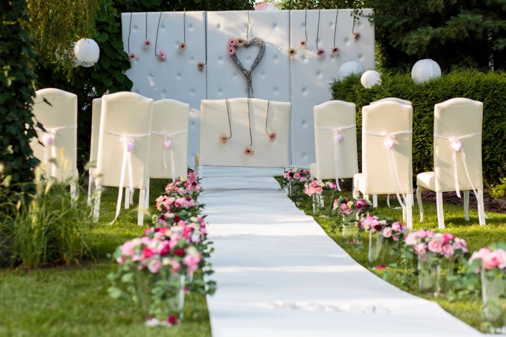 Ścianka dekoracyjna pikowana, ślub, wesele, tło
