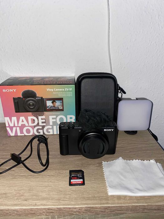 Sony ZV-1F – Como Nova + Acessórios + Garantia