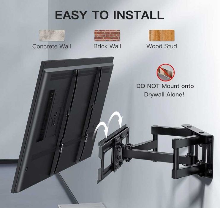 Uchwyt Ścienny Na Telewizor Obrotowy 90° Okazja