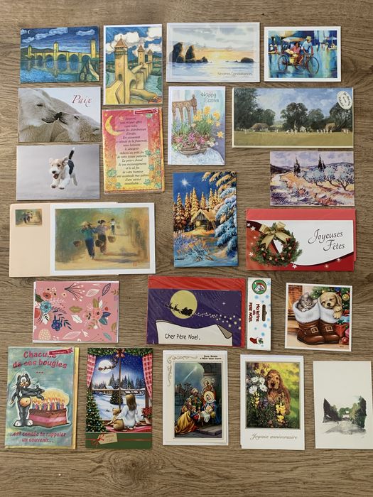 Листівки подарункові  ( Франція, Італія)