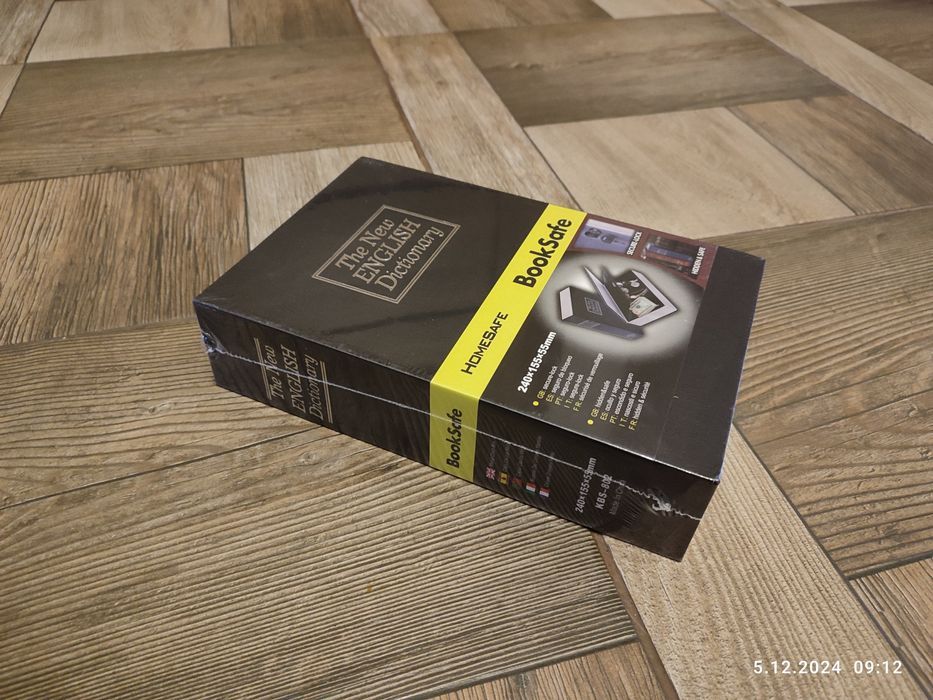 Nowy czarny metalowy sejf książka schowek