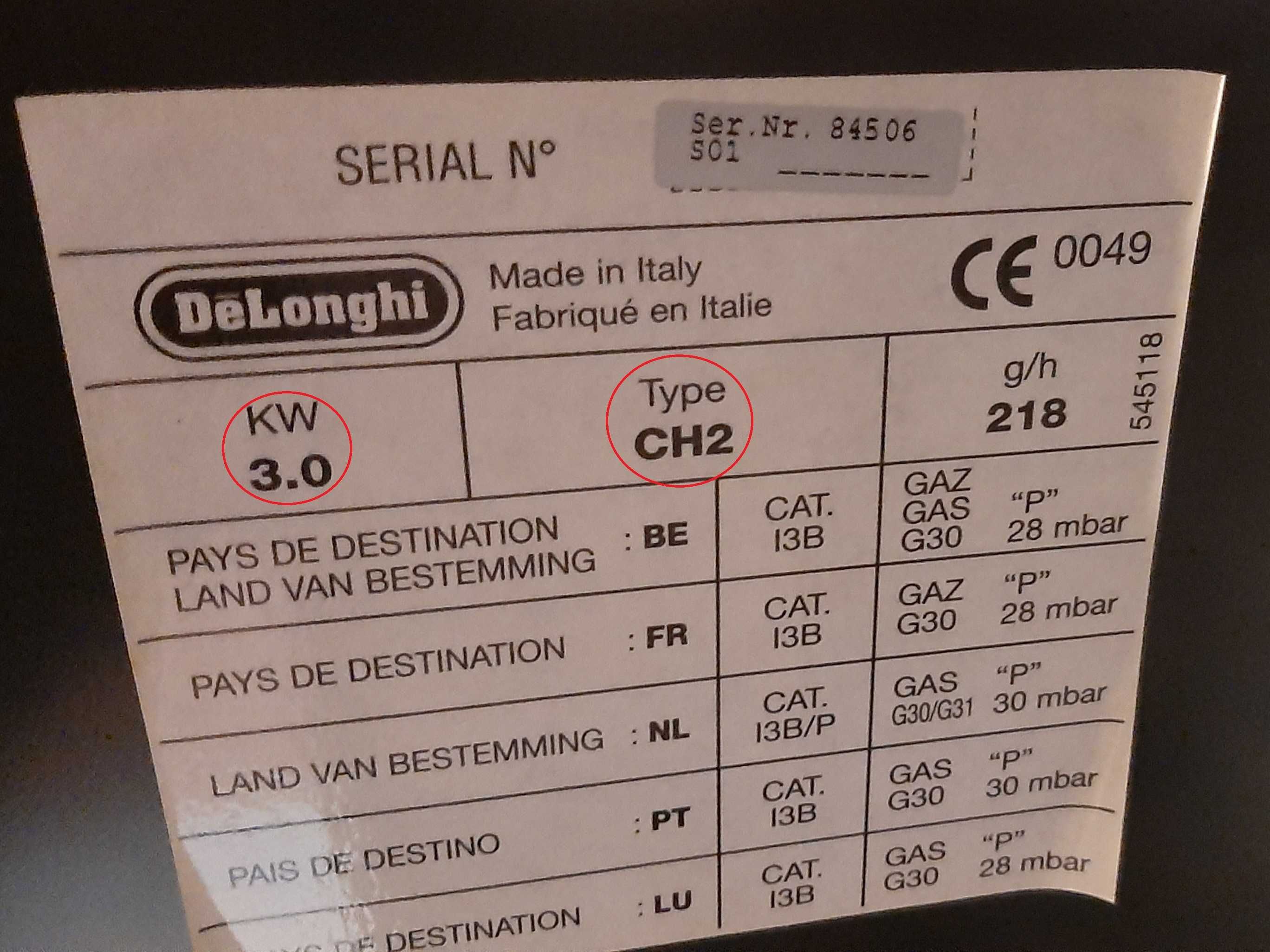 Aquecedor catalitico a gás Delonghi Thermoestatica Hi-Power 3KW
