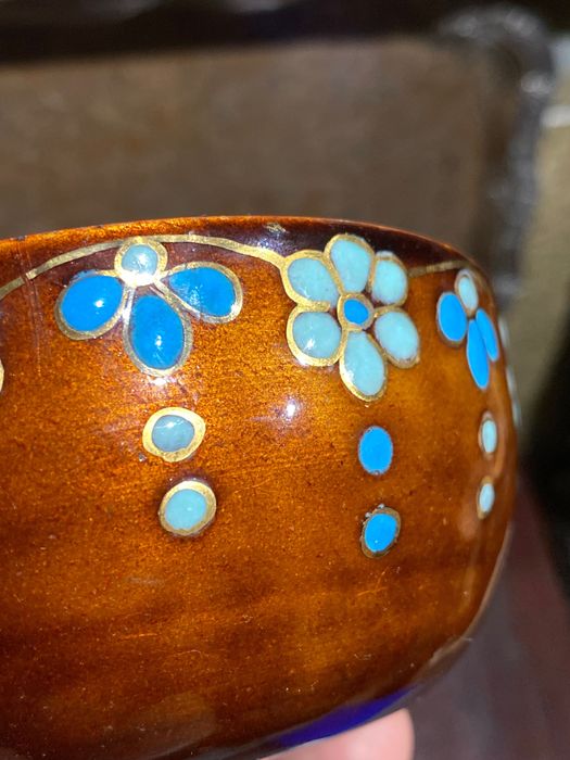 Taça Prata esmaltada Antiga Rússia Centenária 11,5  cm