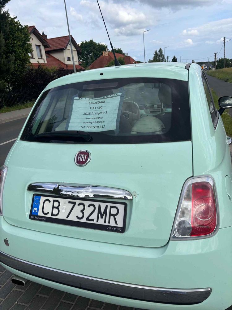 Fiat 500 kolor miętowy, wyjątkowy