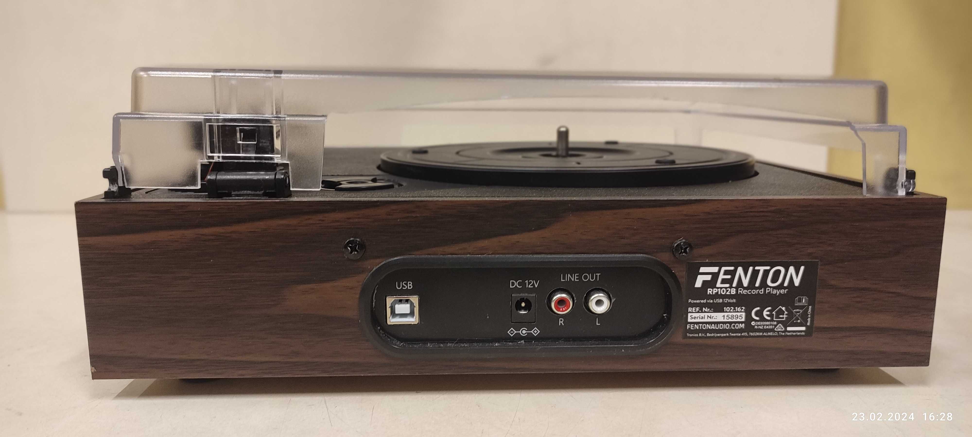 Gramofon RP102B Fenton głośniki bluetooth.