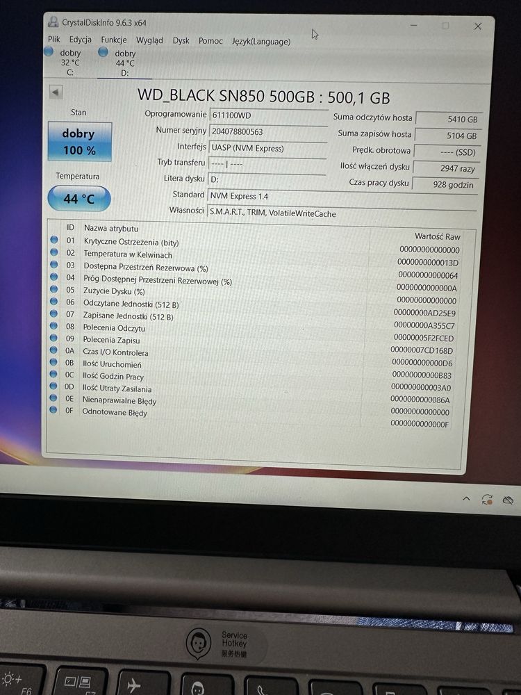 Dysk M.2 NvMe 500GB Wd black SN850