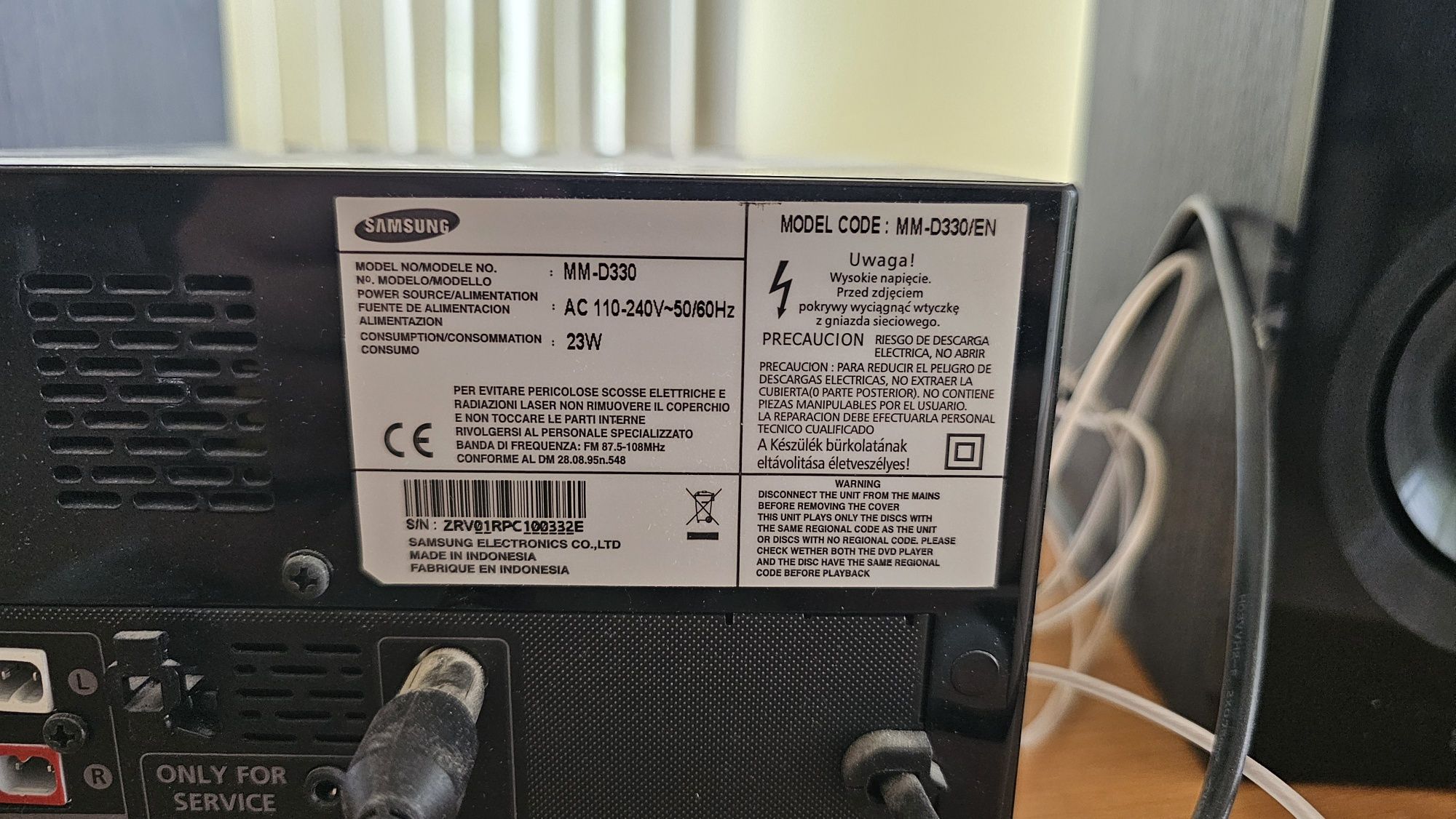 Samsung MM-D330 - Mikrowieża / Miniwieża