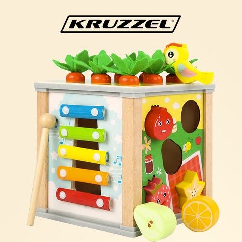 Kostka Edukacyjna Drewniana- Sorter Kruzzel 22566