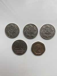 Монета/Twenty Pense 1982/20 Zlotych 1989/50 Groszy Rzeczpospolita 1923