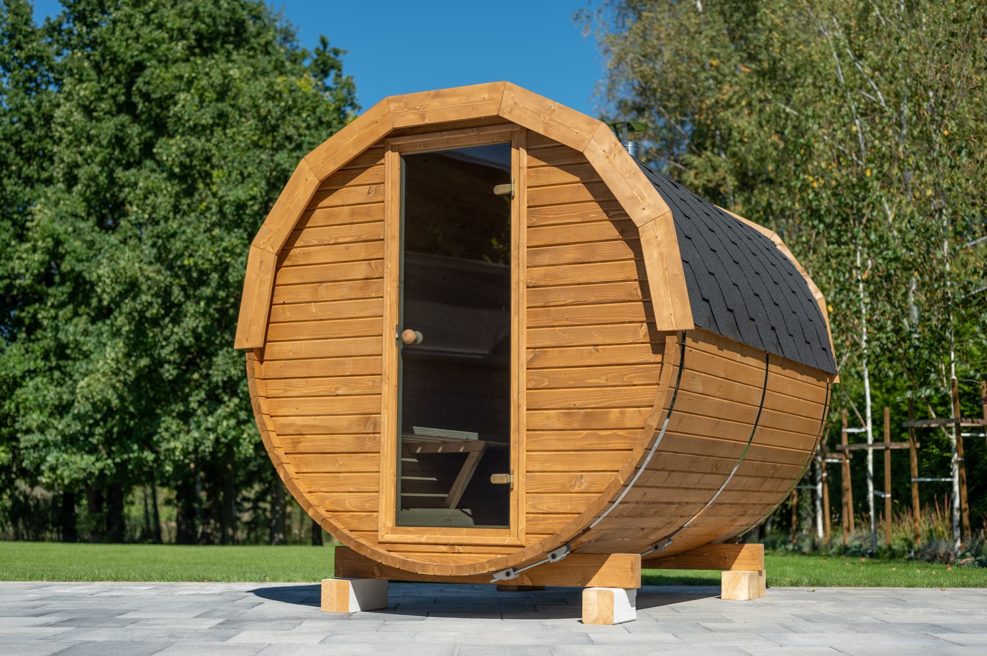 Sauna Ogrodowa 2m Beczka Ruska Bania  Dowolna Konfiguracja Cenowa