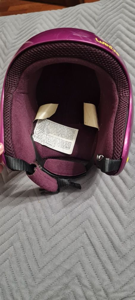 Dziecięcy kask Wed'ze kolor fioletowy, rozmiar 48-52 cm