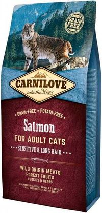 Корм для кішок Carnilove Salmon Sensitive&Long Hair 2 кг і 6 кг