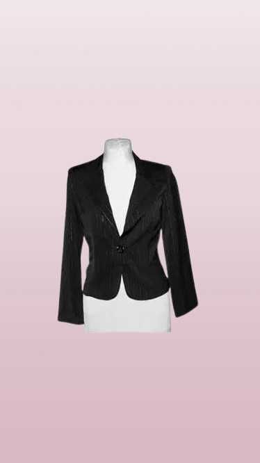 Żakiet na podszewce tkanina z metaliczną nitką rozmiar M - 38 | 56E