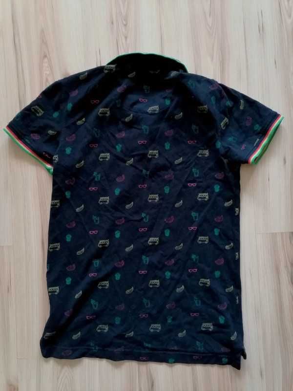 Koszulka t-shirt polo, polówka męska wzorek S regularną fit