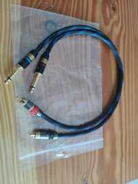 Kabel Interkonekt RCA to 6,35 mm TRS Duży Jack ( Topping E50 )