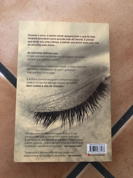 "Antes de Adormecer", de S. J. Watson