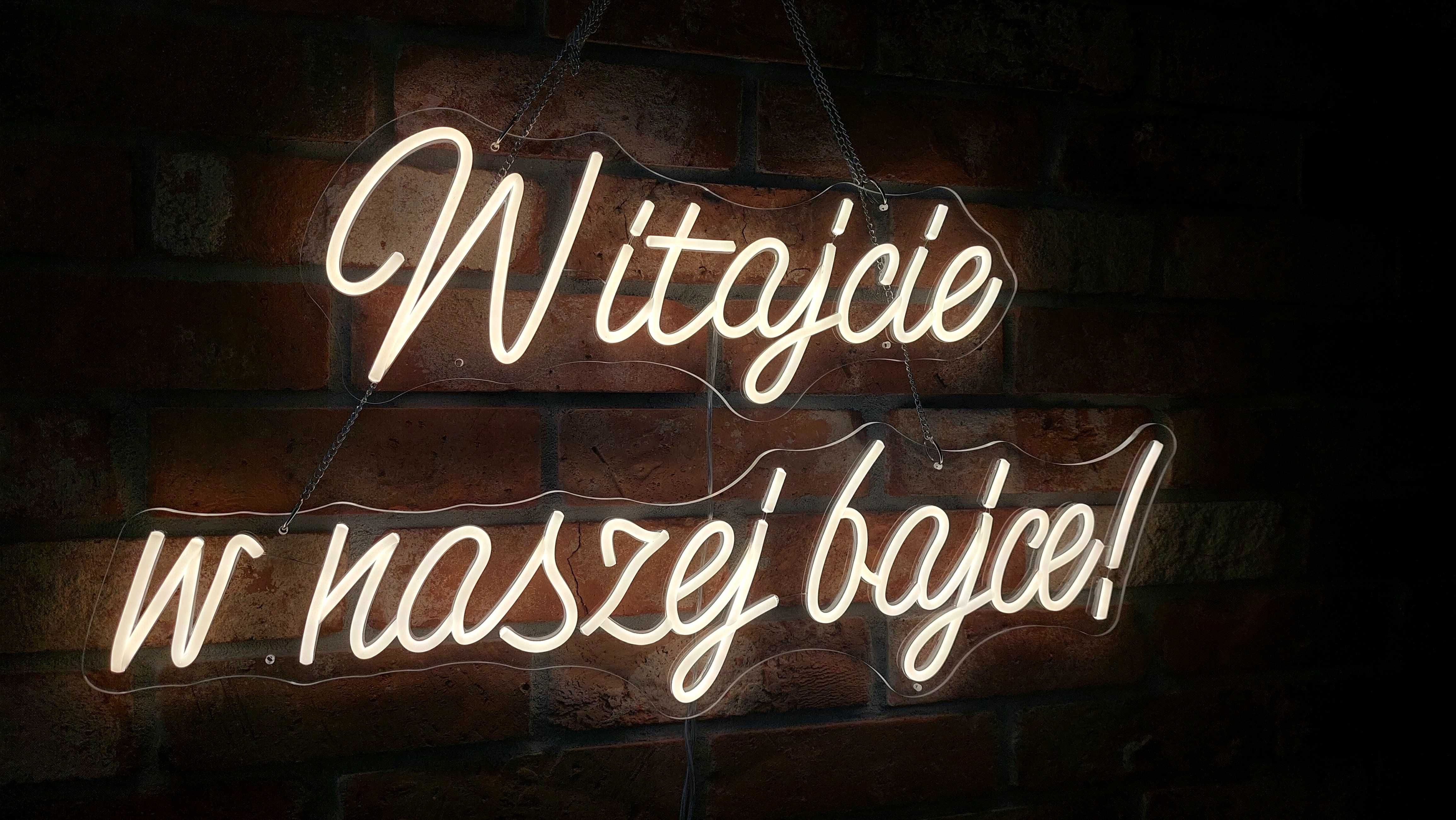 Napis Led Witajcie w Naszej Bajce / Neon / Różne Wzory / Dekoracje