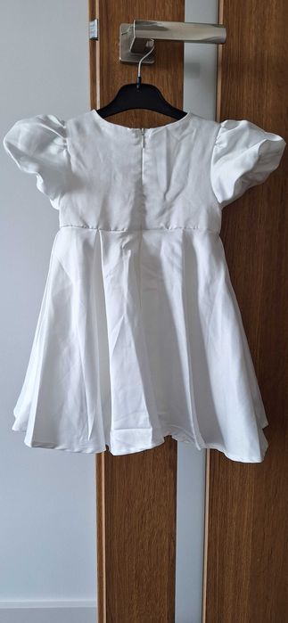 Sukienka niemowlęca biała chrzest wesele rozm 80