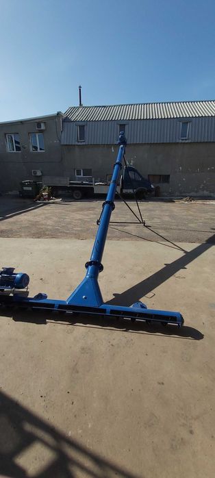 Шнек с подборщиком зернаØ159*10м*380В, винтовой конвейер, погрузчик