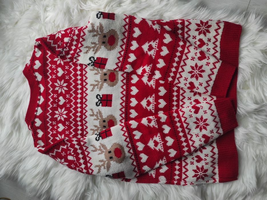 Zestaw sweterków świątecznych S i dziecięcy 92