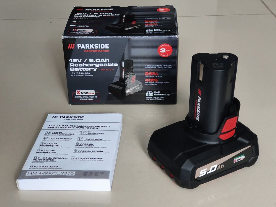Akumulator PARKSIDE Performance HIGH POWER PAPK 12 5.0 A1 - 12V 5Ah