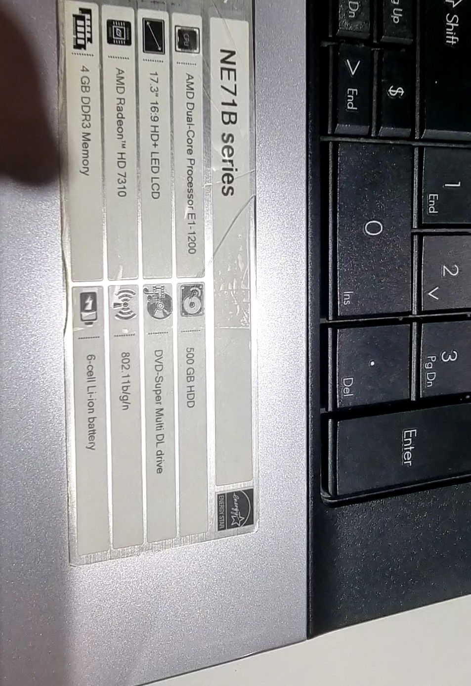 Ноутбук Gateway 17,3"HD NE71B series