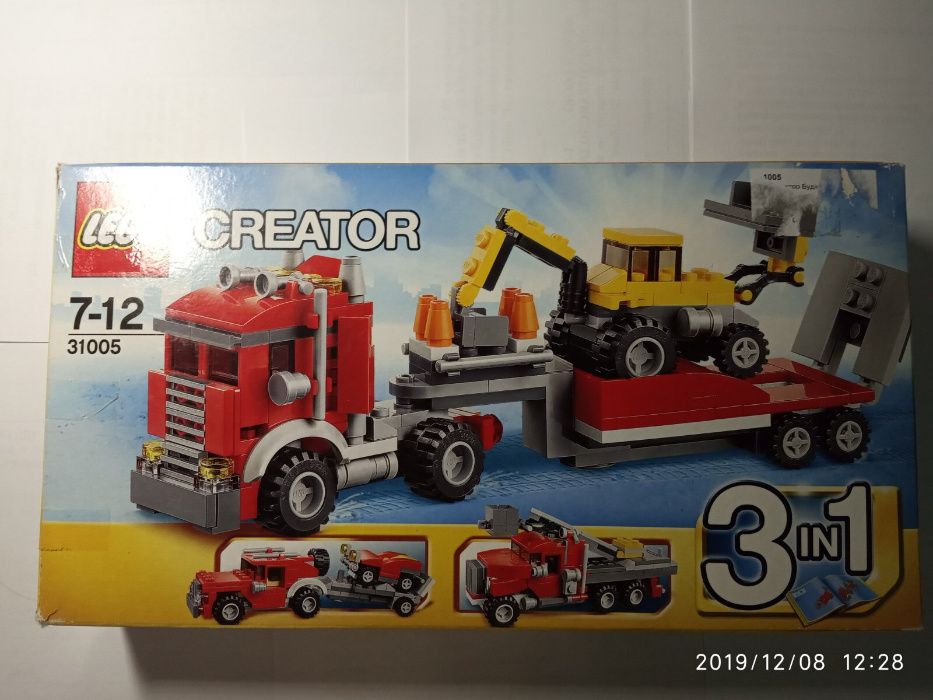 LEGO Creator Строительный тягач, 7-12лет, 256 деталей, (31005) Оригина