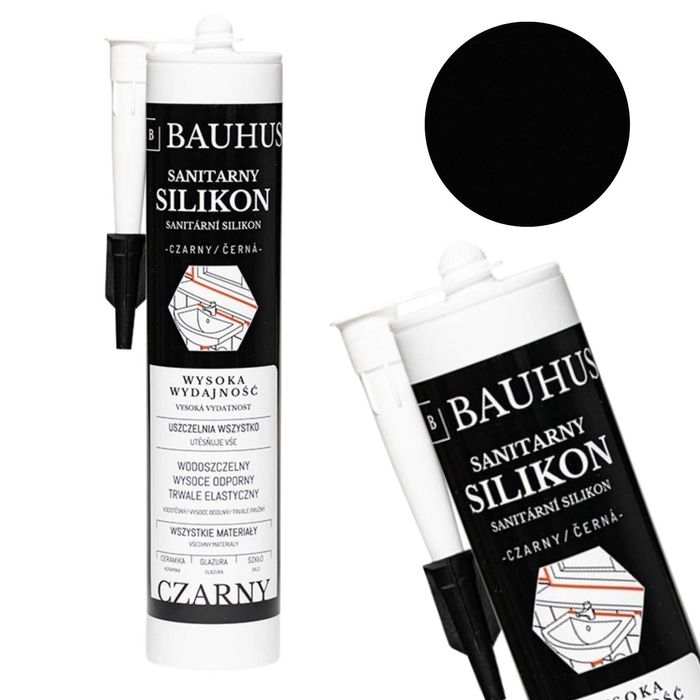 Silikon Sanitarny CZARNY Bauhus