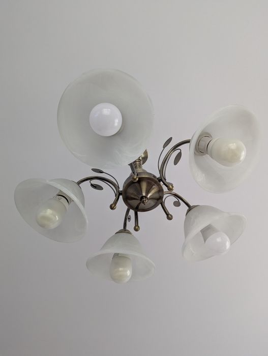 Żyrandol stare złoto, super stan