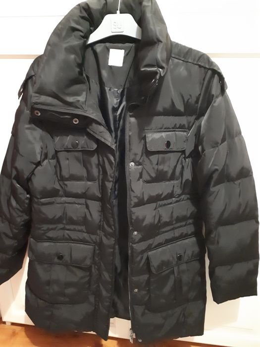 Kurtka czarna puch camaieu rozpinana wypełnienie pióra