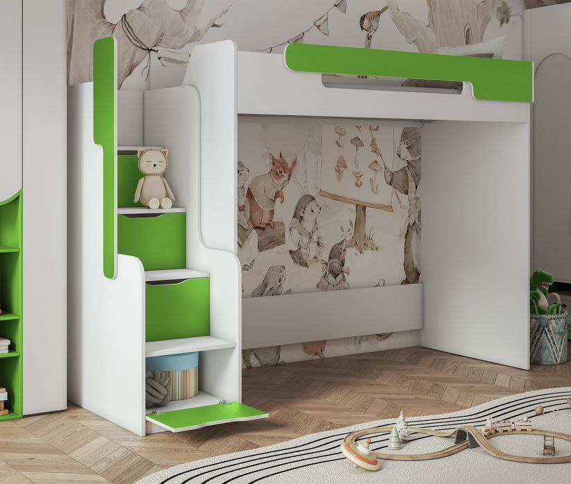 Łóżko piętrowe sama antresola DORIAN MEBLOBED 90x200