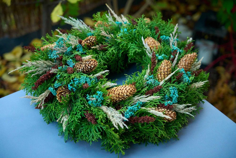 Wianek/wieniec, dekoracja jesienna/Święto Zmarłych/Wszystkich Świętych